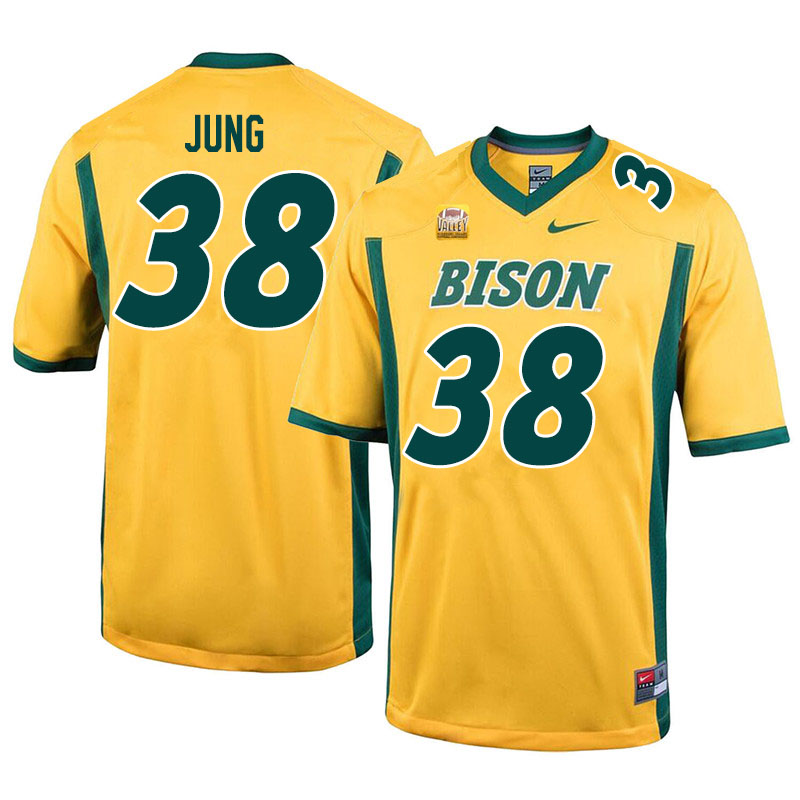 Men #38 Sam Jung North Dakota State Bison College Football Jerseys Sale-Yellow